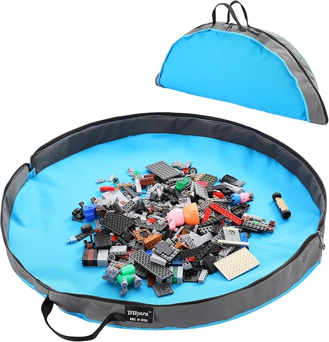 Toy Storage Bag and Play Mat for Building Bricks & Blocks by BBpara