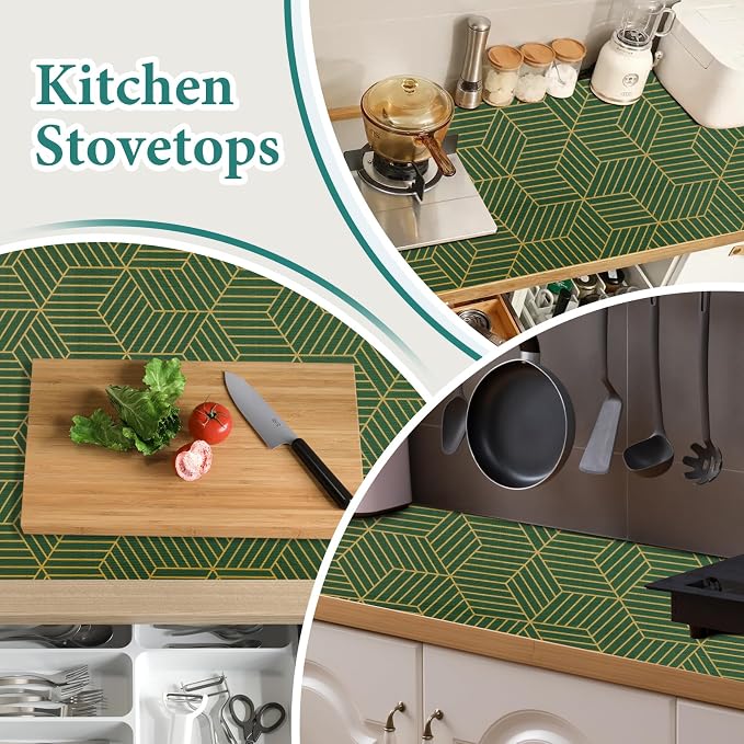 Shelf Liners for Kitchen Cabinets 23.6in x 20FT, Non Adhesive Cabinet Liner - Image 6