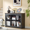 Black Bookshelf, 6-Cube Bookcase and Kids Bookshelf, Wooden Storage Cabinet by LIDYUK