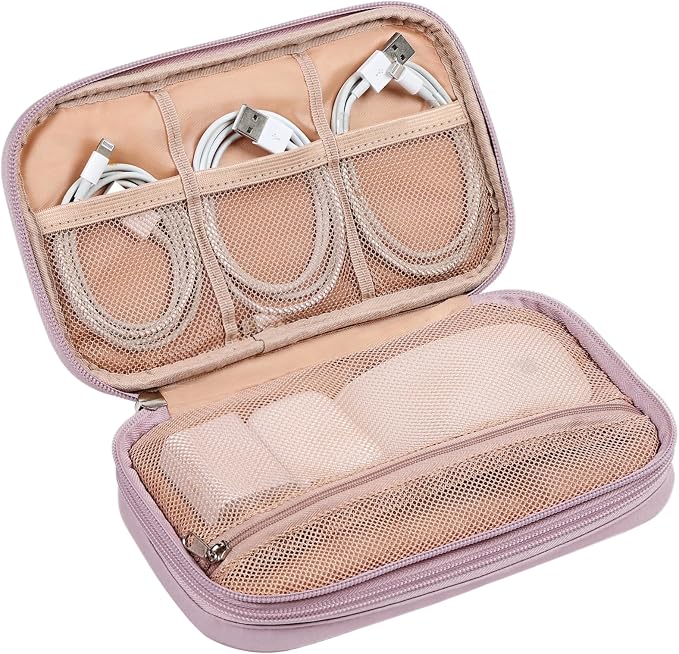 NISHEL Travel Cord Organizer Case, Double Layers Tech Electronic Bag, Essentials - Image 5
