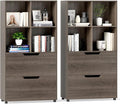 GOFLAME 4-Tier Bookcase with 2 Drawers, 51” Tall Bookshelf with 4-Cube Open by GOFLAME