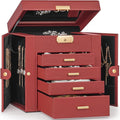 TORIBIO Jewelry Box for Women, Leather Jewelry Organizer by TORIBIO