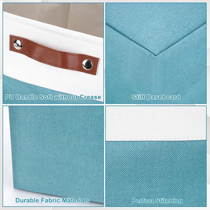 Collapsible Fabric Storage Cubes 11x11 Cube Storage Bins, 4 Pack Closet Baskets - Image 6