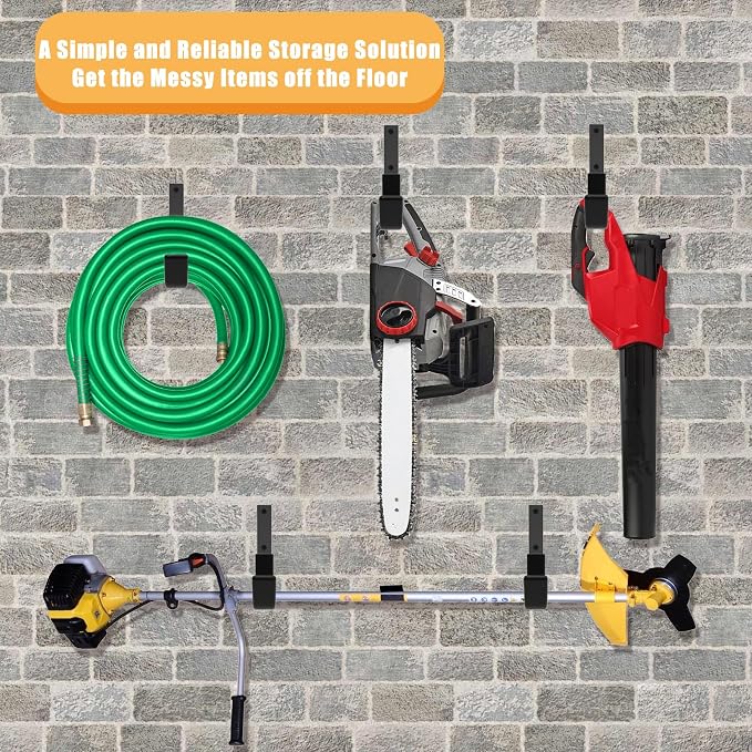 Heavy Duty Utility Hooks for Wall Mount, Garage Wall Hooks, Chainsaw & Leaf - Image 5