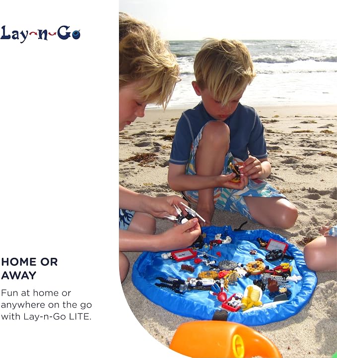 Lay-n-Go 2-in-1 Small Portable Drawstring Toys Storage Organizer and Play Mat - Image 8
