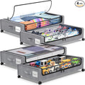 Under Bed Storage with Wheels, Under Bed Shoe Storage Organizer, Rolling Under by Molutsody