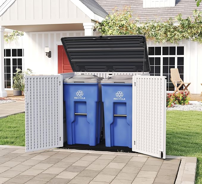 HOMSPARK Storage Shed Weather Resistance, Horizontal Storage Shed - Image 6
