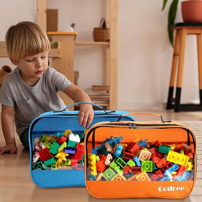 codree 6 Pack Large Oxford Cloth Toy Storage Bags, 13 x 8.5 x 3.9 Inch Visible - Image 7