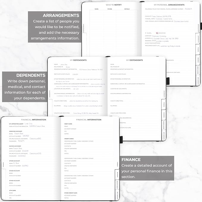Clever Fox End of Life Planner – Final Arrangements Organizer - Image 4
