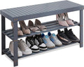 SMIBUY Bamboo Shoe Rack Bench, 3-Tier Shoe Organizer Storage Shelf by SMIBUY