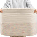 danpinera 108L Large Basket for Living Room, Boho Decorative Basket Organizing by danpinera