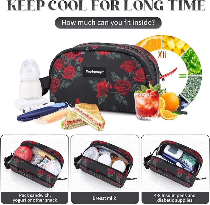 Cerbonny Reusable Lunch Bag, Freezable Insulated Cooler Bag - Image 4