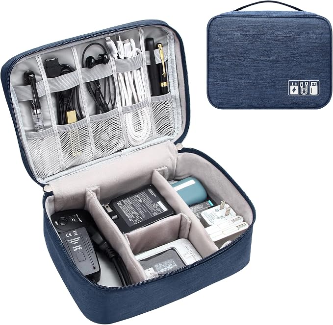 Electronics Organizer Travel Cable Organizer Bag Waterproof Portable Digital by YOUBDM