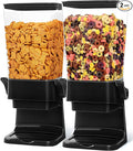 Cereal Dispenser Countertop 2pcs, 5.5L Cereal Containers Storage Dispenser by QNP