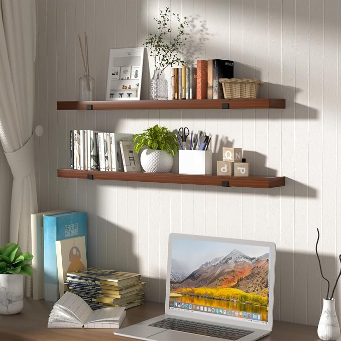 CONSDAN Floating Shelf for Wall Mounted Book Shelf Hanging Shelves Floating - Image 6