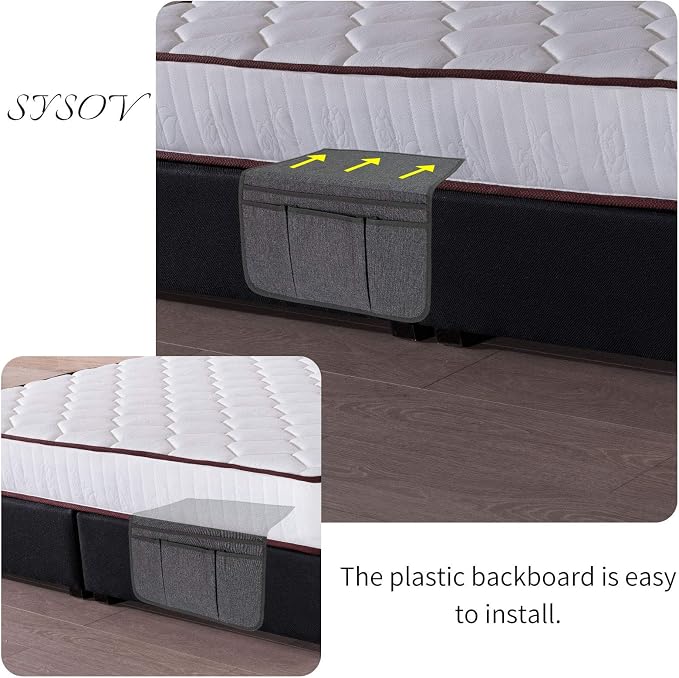 Bedside Caddy Bedside Storage Organizer Magazine Phone Tablet iPad Remote Holder - Image 4