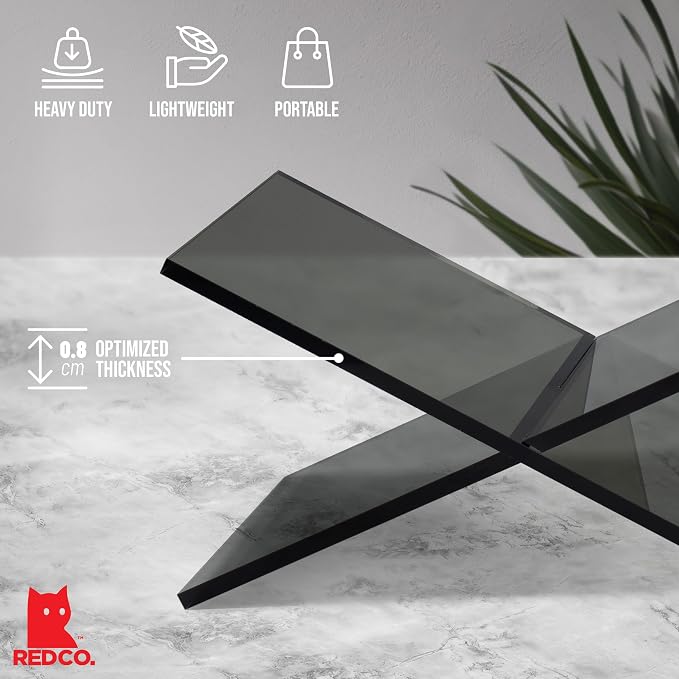 Red Co. Transparent Grey Acrylic Book Holder 2 Piece Reading Stand - Image 4