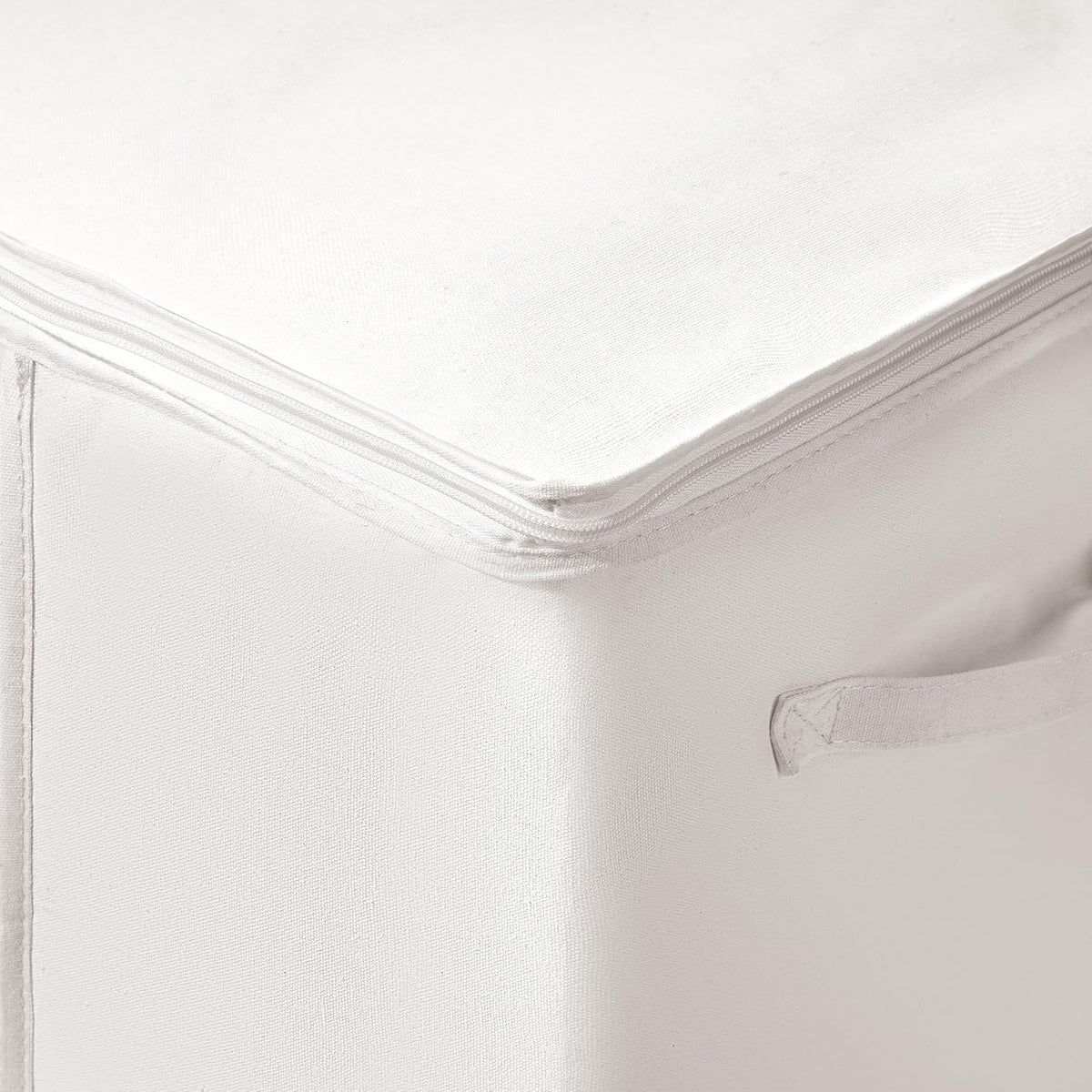 Large Storage Bags with Zipper and Clear Window, Cotton Blended Fabric