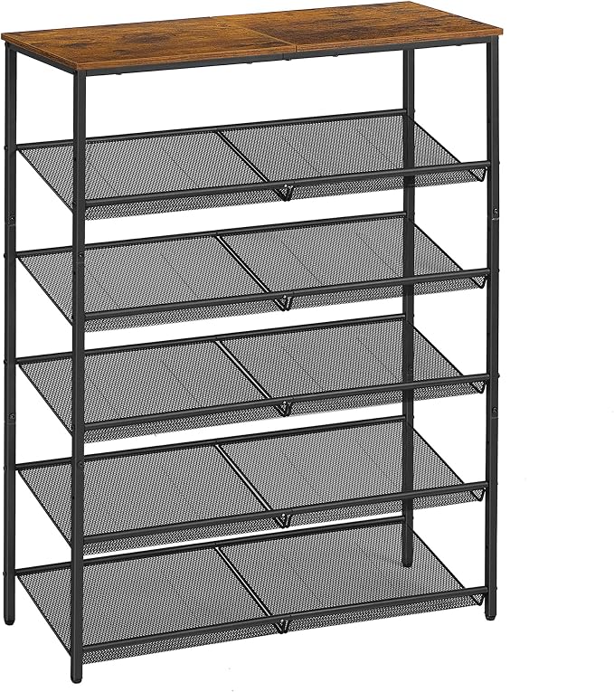 VASAGLE Shoe Rack for Entryway, 6-Tier Shoe Rack Organizer by VASAGLEbySONGMICSHOME