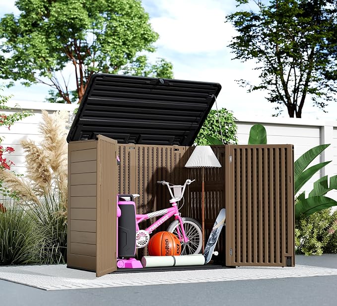 HOMSPARK Storage Shed Weather Resistance, Horizontal Storage Shed - Image 4