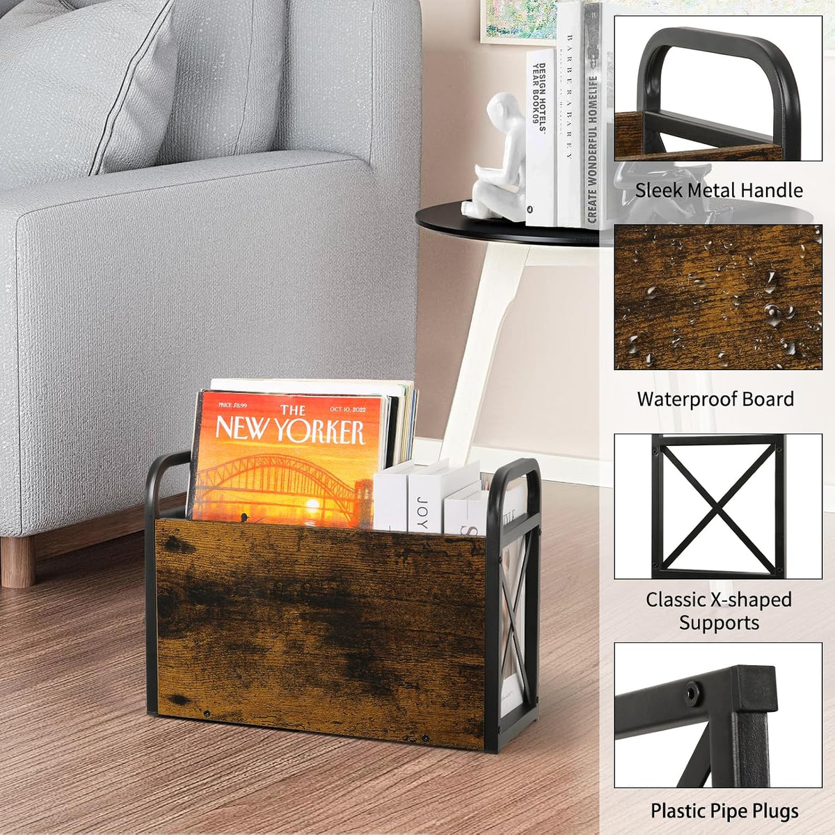Magazine Holder, Magazine Rack Floor, Magazine Storage Basket, Folder