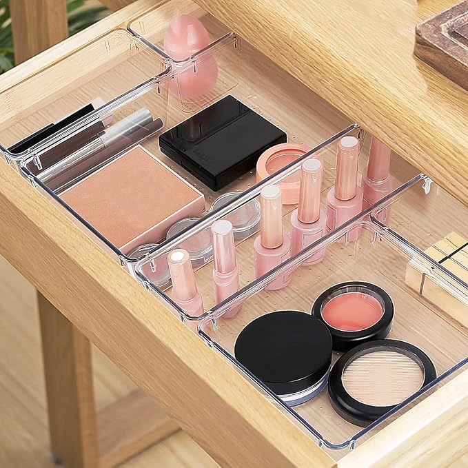 25 PCS Drawer Organizer Set, 4 Varied Size Bathroom and kitchen Drawer cabinet - Image 5