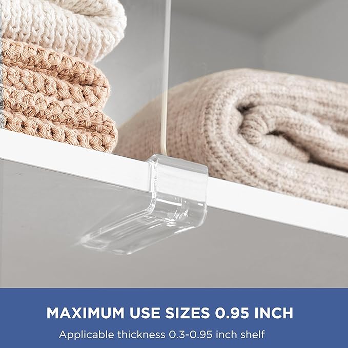 HBlife 8 Pack Clear Shelf Dividers, Vertical Purse Organizer - Image 4
