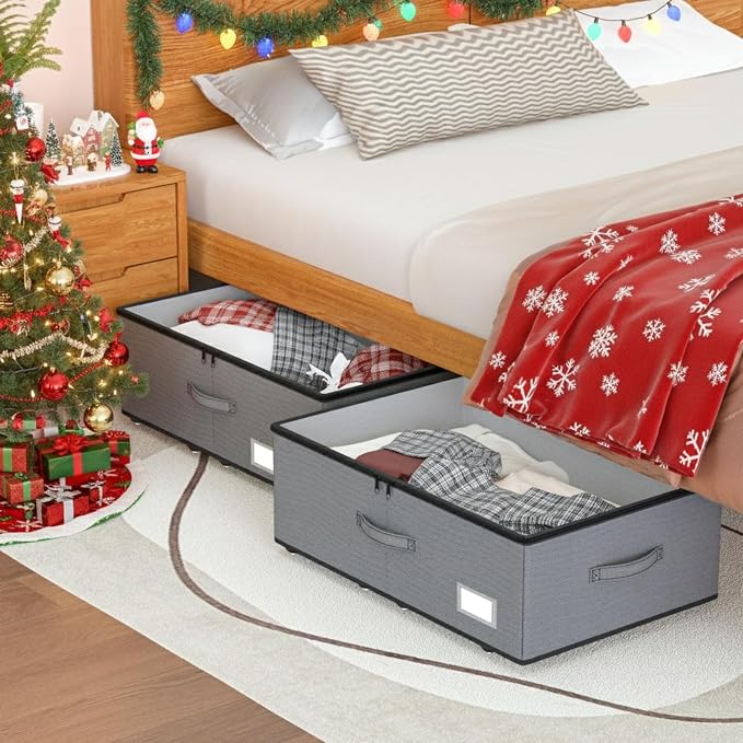 Under Bed Storage with Wheels, No Assemble Required 10 inches height Under Bed - Image 5