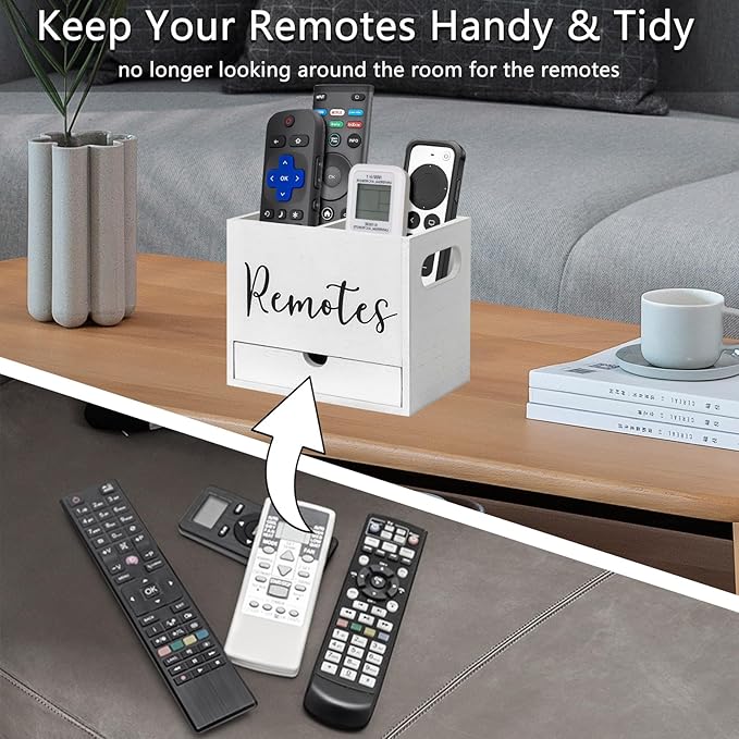 Remote Control Holder, 2 Slot TV Remote Holder& Desk Organizer - Image 5