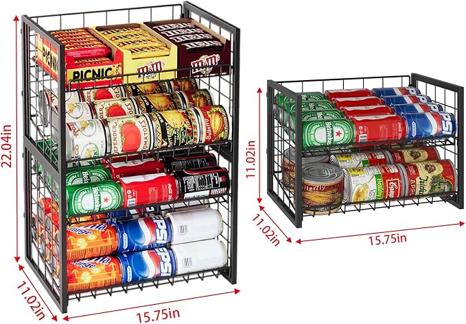 X-cosrack 2 Packs Stackable Can Rack Organizer - Image 10