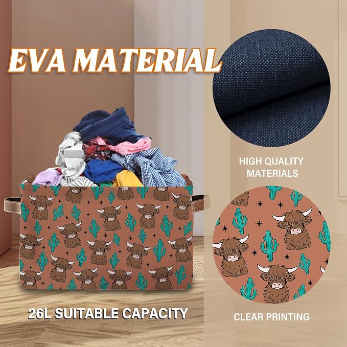 Rectangle Yak Storage Basket, Collapsible Storage Box Bin - Image 3