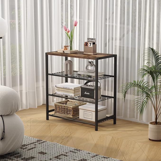 HOMEFORT 4-Tier Shoe Rack Organizer, Shoe Tower - Image 5