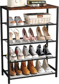 Yusong Shoe Rack Organizer, 5 Tier Industrial Shoe Storage Shelf, Narrow Sturdy by Yusong