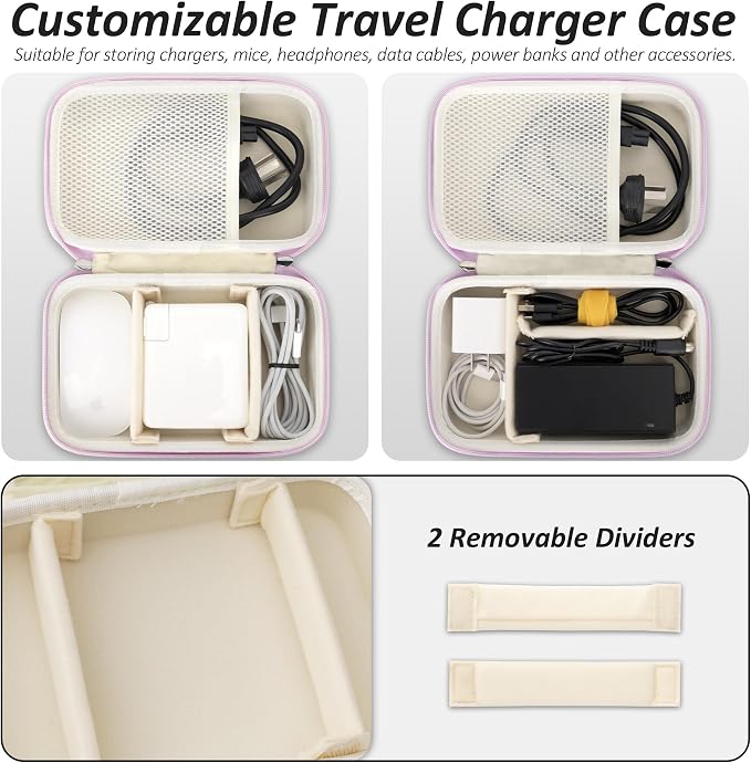 Charger Case for Macbook, Portable Tech Electronic Organizer Bag, Travel - Image 4