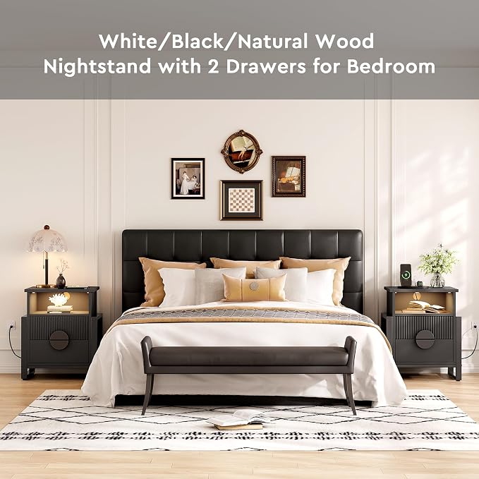 Fluted Nightstand Set of 2 - Image 9