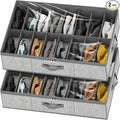 homyfort 32 Pairs Shoe Organizer Under Bed, Underbed Shoe Storage Boxes Bins by homyfort