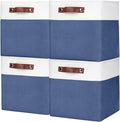 Collapsible Fabric Storage Cubes 11x11 Cube Storage Bins, 4 Pack Closet Baskets by Bagnizer
