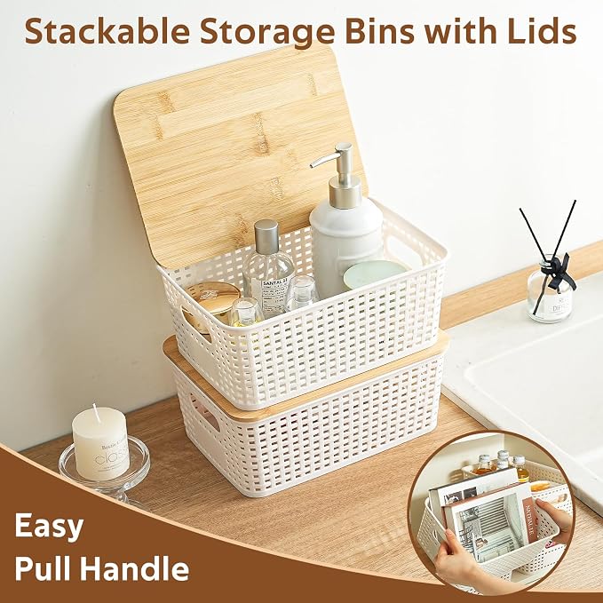 8 Pack Plastic Storage Bins - Image 7