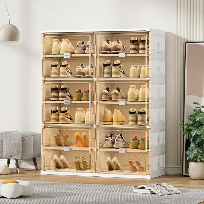 JEKO&JEKO 6 Tiers Foldable Shoe Rack Organizer Cabinet - Image 2