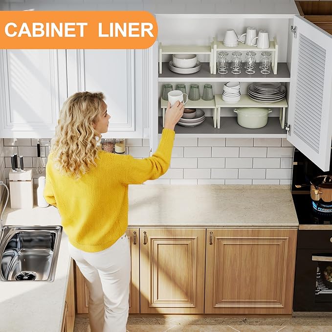 FLPMIX Kitchen Cabinet Shelf Liner: 22" x 300" Clear Waterproof Under Sink Mat - Image 3