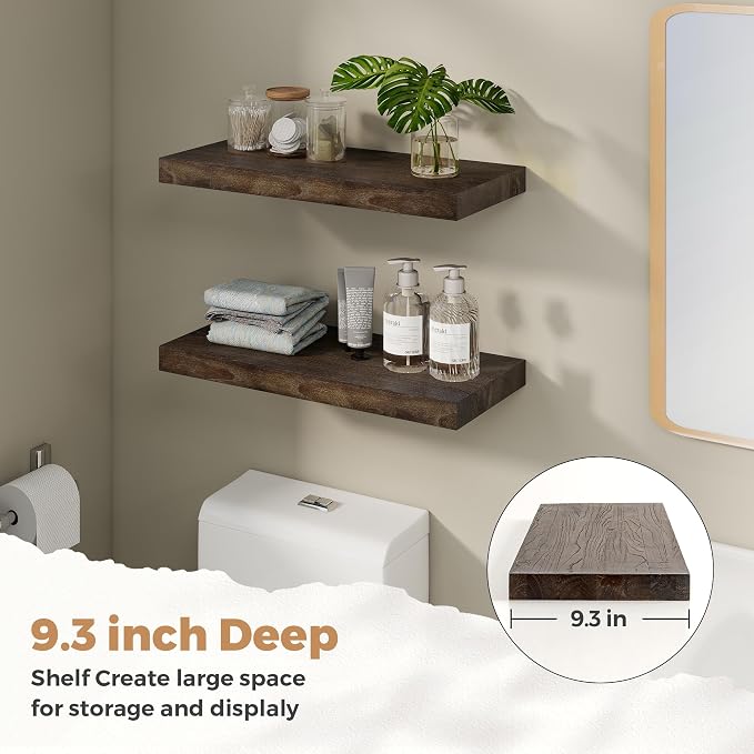 RICHFOCUS Elm Floating Shelves for Wall - Image 6