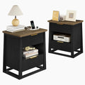 HIFYOBRO Fluted Nightstands Set of 2 by HIFYOBROUS