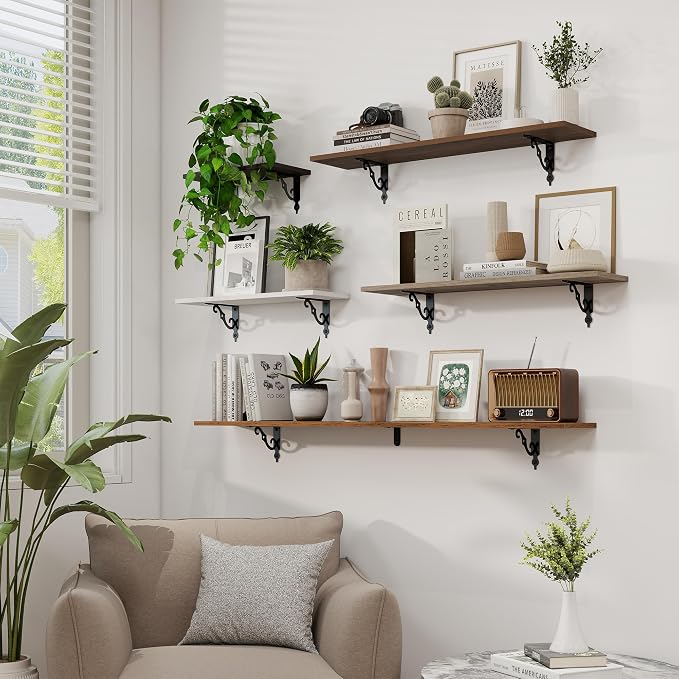 RICHFOCUS Floating Shelves for Wall Decor, 39.4W x 8D Shelves Set of 2 - Image 7