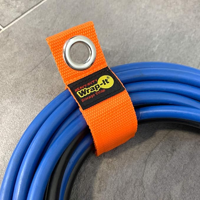 Heavy-Duty Wrap-It Storage Straps, Blaze Orange - Image 2