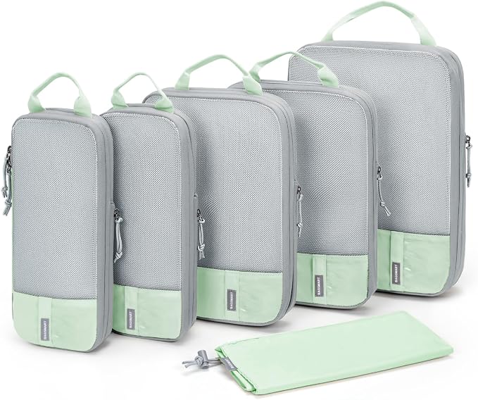 BAGSMART 6 Set /4 Set/2 Set Compression Packing Cubes by BAGSMART