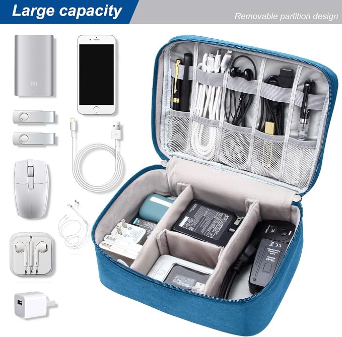 SELLYFELLY Electronics Organizer Travel Universal Cable Organizer Bag - Image 2