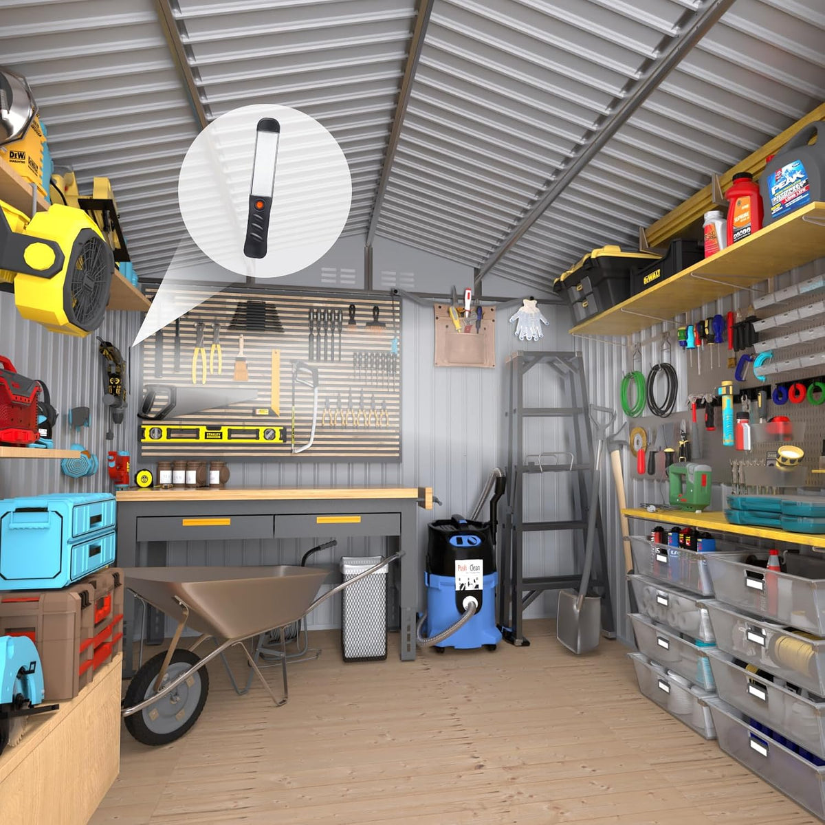 8X6 FT Outdoor Storage Shed, Metal Garden Shed, Storage Tool Sheds