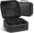 JUSRON Portable Makeup Artist Organizer Bag with Adjustable Dividers