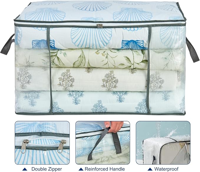 80L Clear Large Storage Bag, Clothes Storage Containers - Image 4