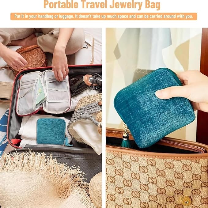 Travel Jewelry Case, Portable Jewelry Storage Bag, Compact Foldable Five - Image 6